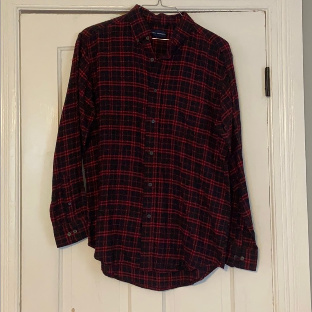Red & black button up